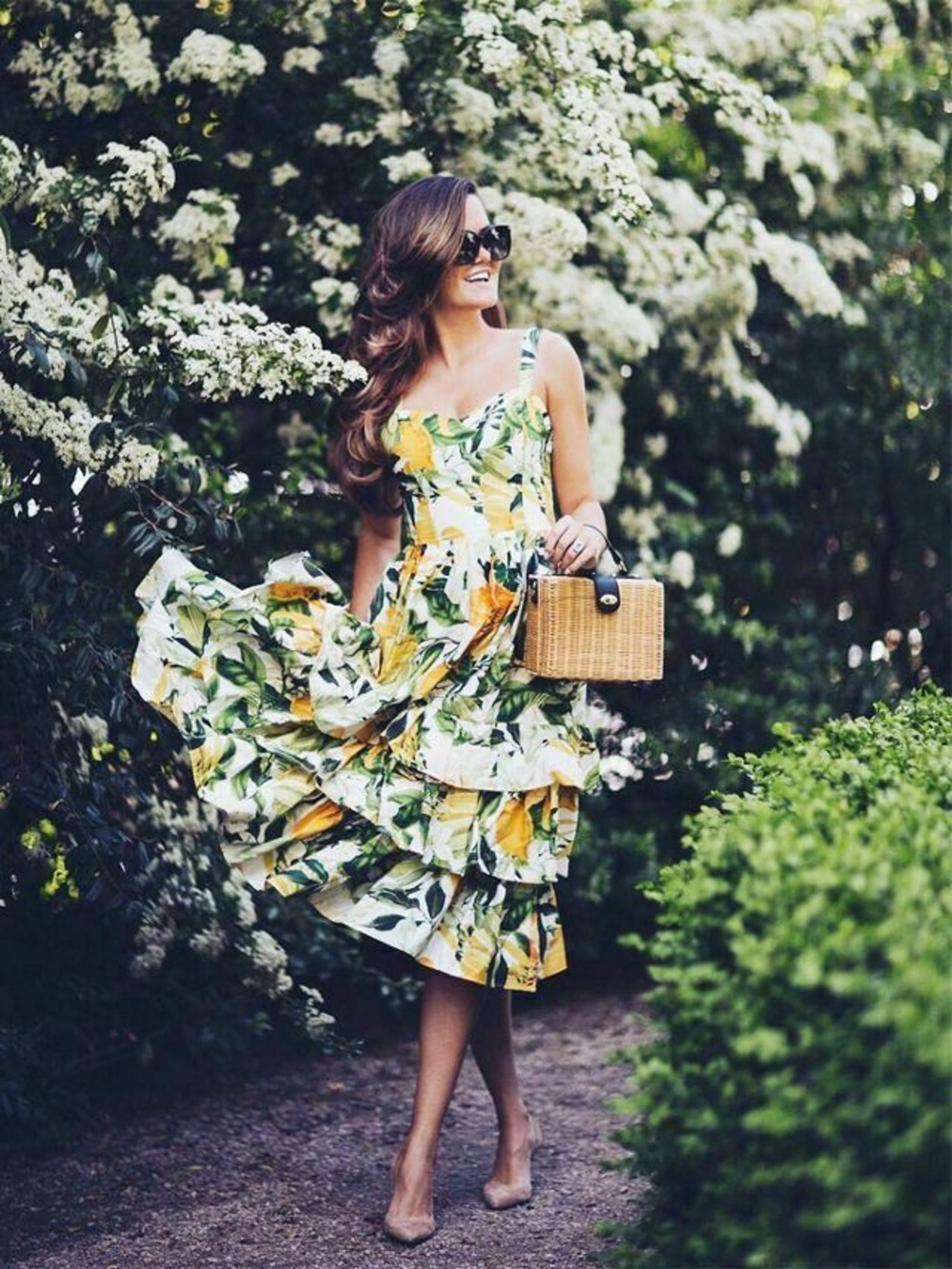 H&M poplin lemon print midi dress - Picture 6 of 10